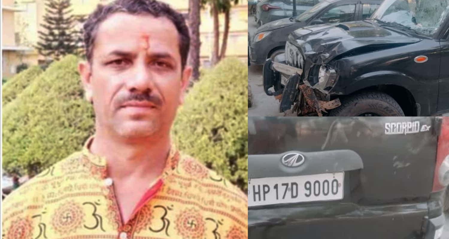 Himachal sirmour paonta teacher bike scorpio collided