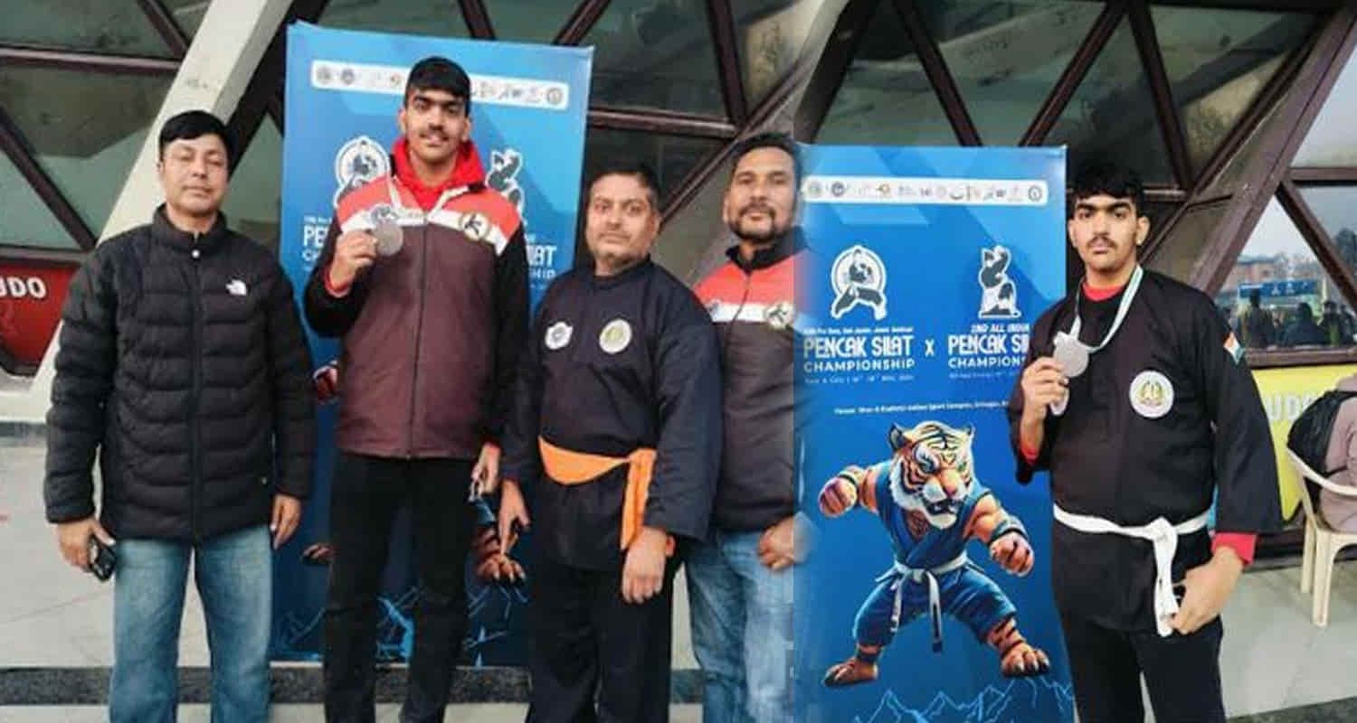 Himachal sirmaur samarveer won bronze medal 12th pencak silat national championship srinagar