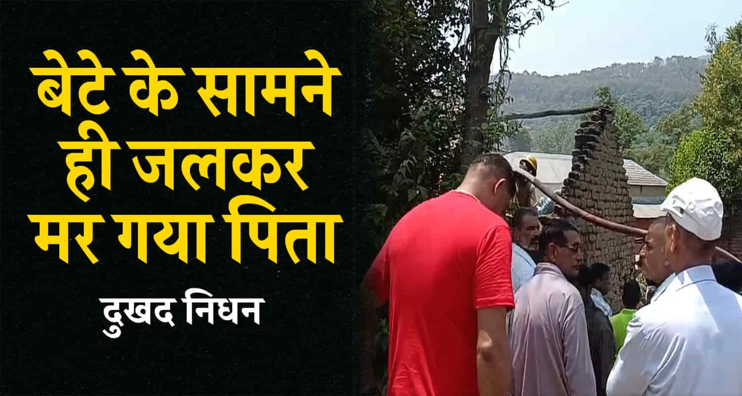 Himachal fire old man son mandi cattle shed