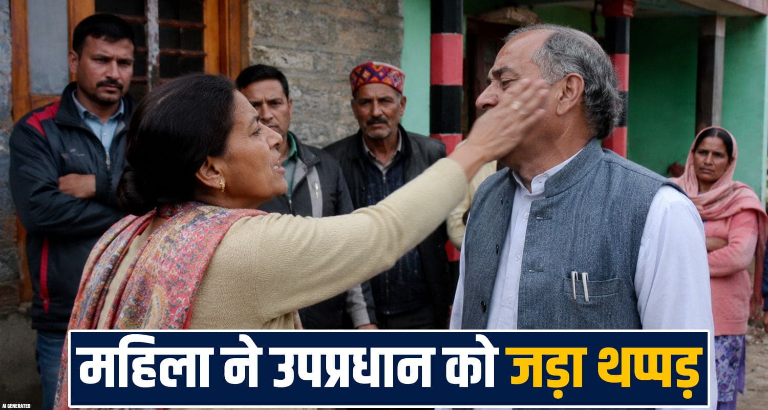 हिमाचल : घर का मसला सुलझाने आया उपप्रधान, महिला ने जड़ा थप्पड़- थाने पहुंचा मामला family dispute matter women slap uppradhan una amb village police case
