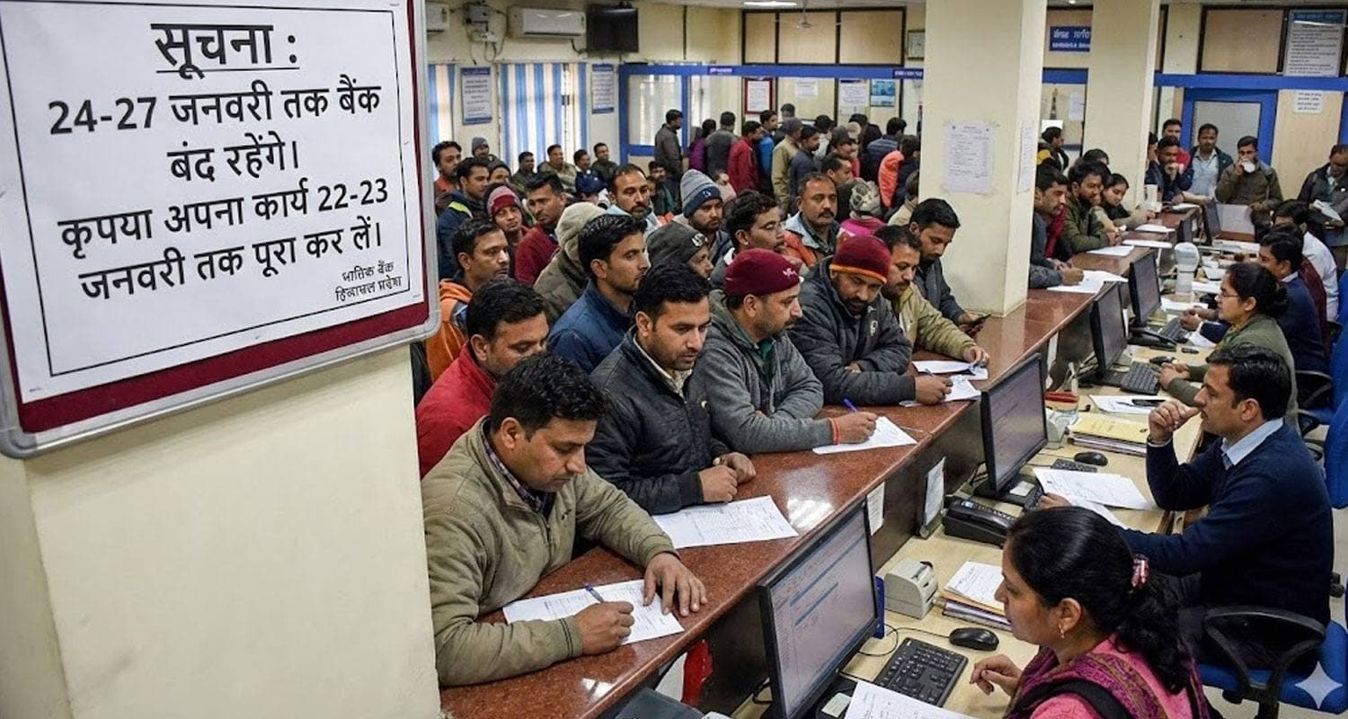 Bank Holidays four days closed strike republic day himachal pradesh