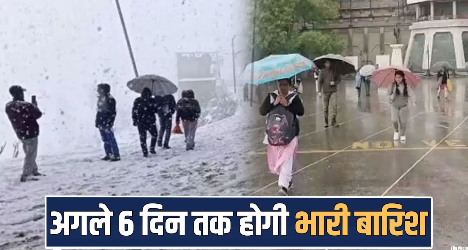10 DISTRICTS WEATHER ALERT UPDATE RAIN SNOWFALL HIMACHAL TODAY