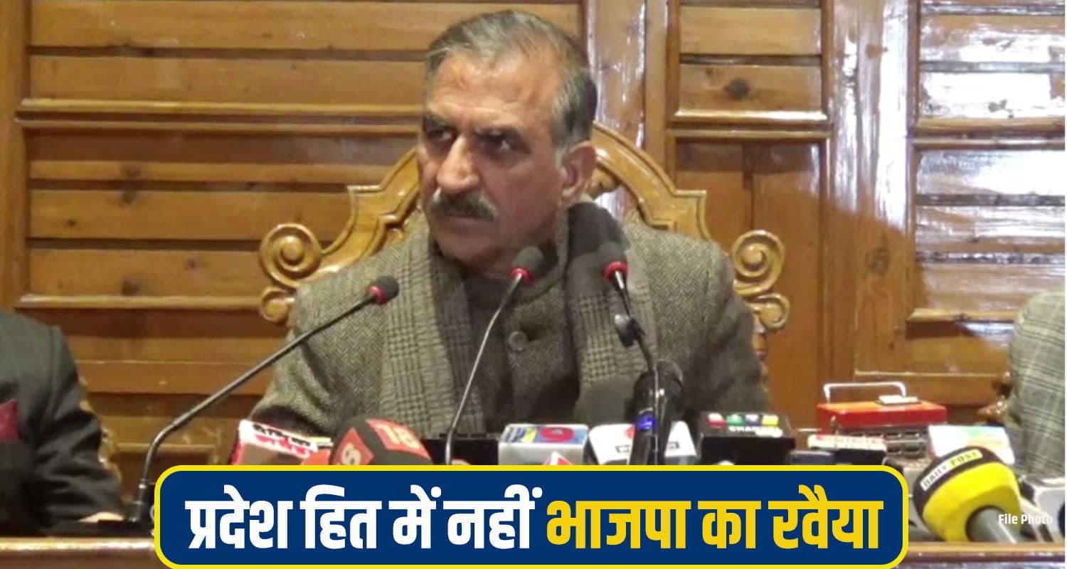 CM Sukhu attack on himachal BJP