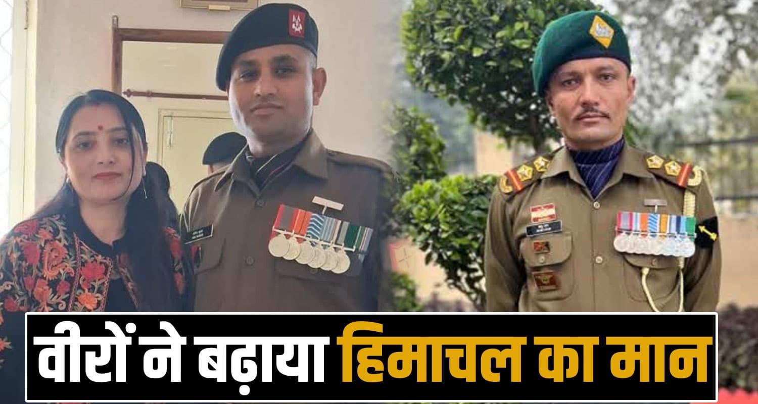 indian army medal soldiers national rifle anil kumar subedar babu ram sharma sirmaur