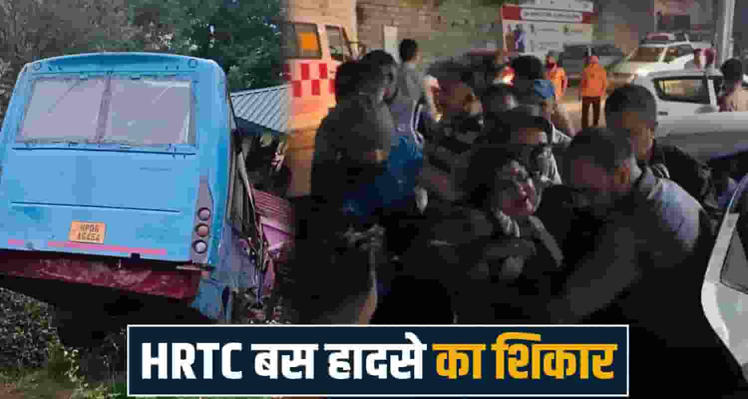 hrtc bus deep ditch rampur shimla himachal road police