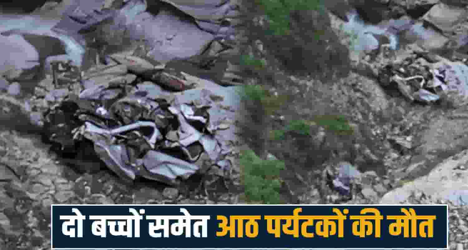 driver eight people vehicle deep ditch chamba himachal road police