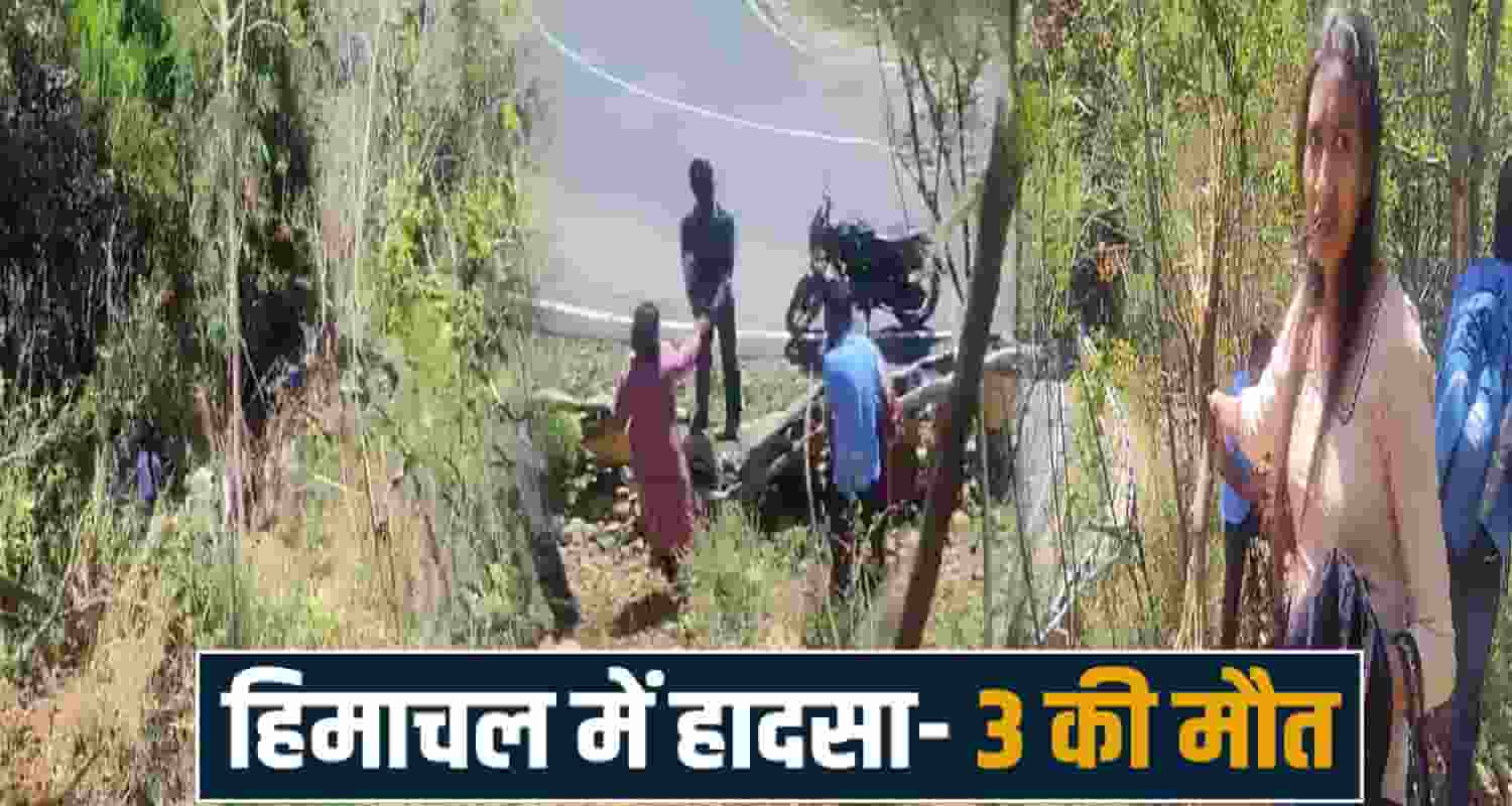 tractor trolley pilgrims deep ditch kangra road himachal police