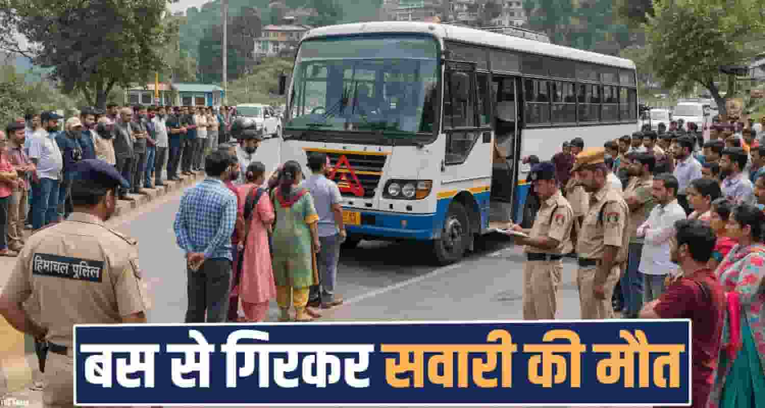 BUS MAN DRIVER RAN UNA ROAD HIMACHAL POLICE