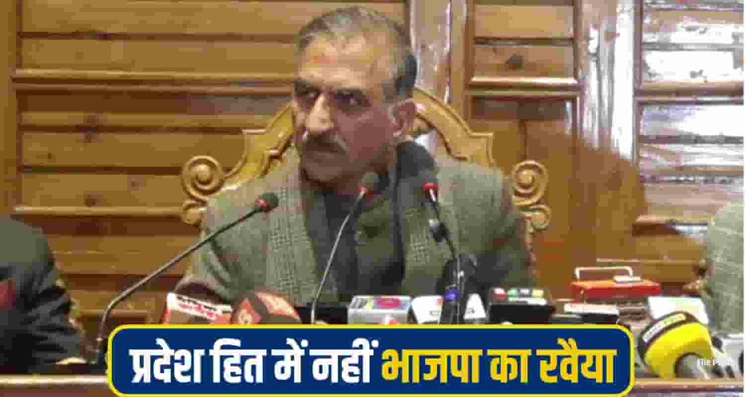 CM Sukhu attack on himachal BJP