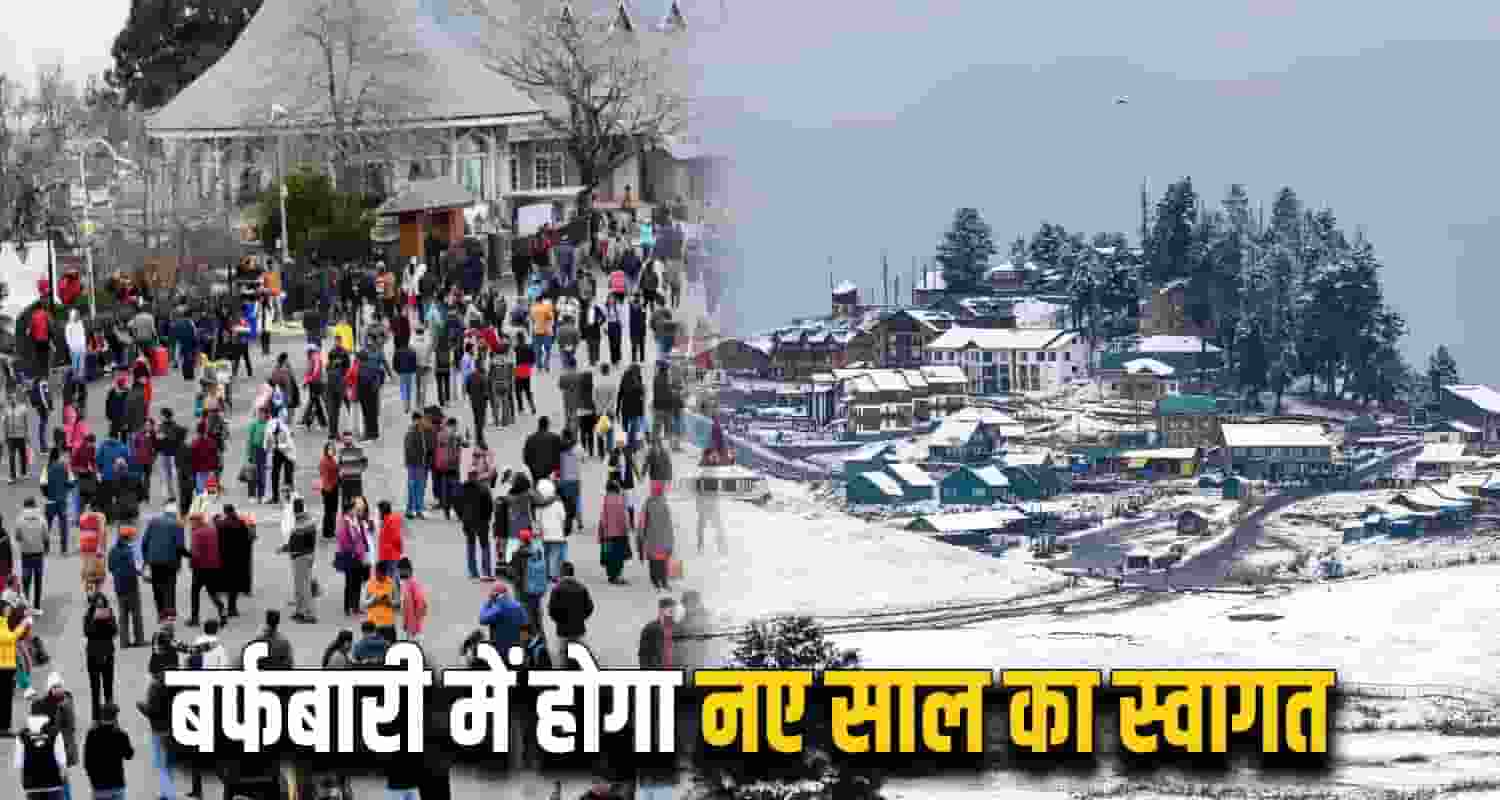 New year welcome In snowfall