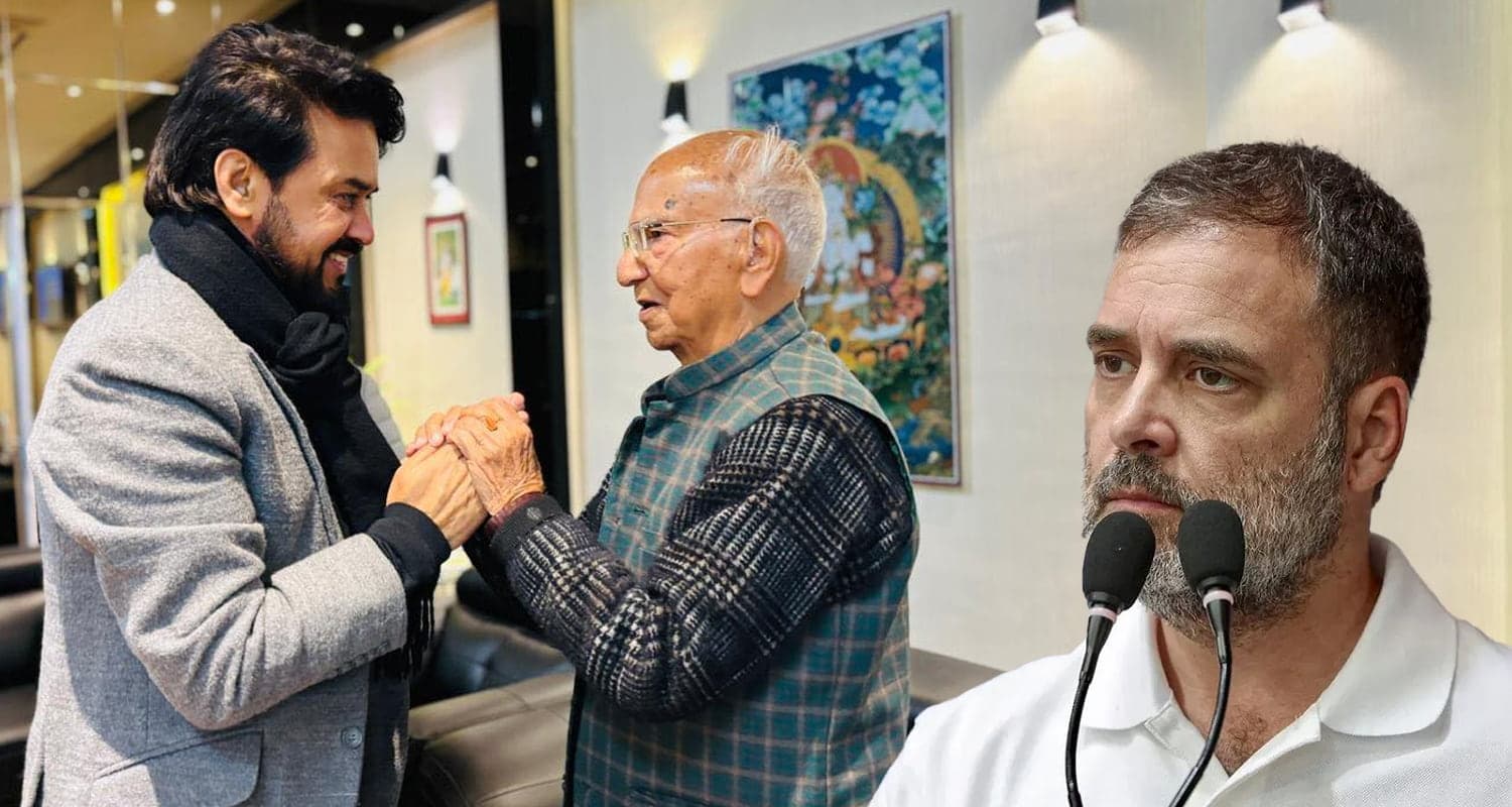 MP अनुराग बोले : विदेश जाकर भारत को कोसते हैं राहुल गांधी, पूर्व CM शांता से भी की राजनीतिक चर्चा Anurag Thakur