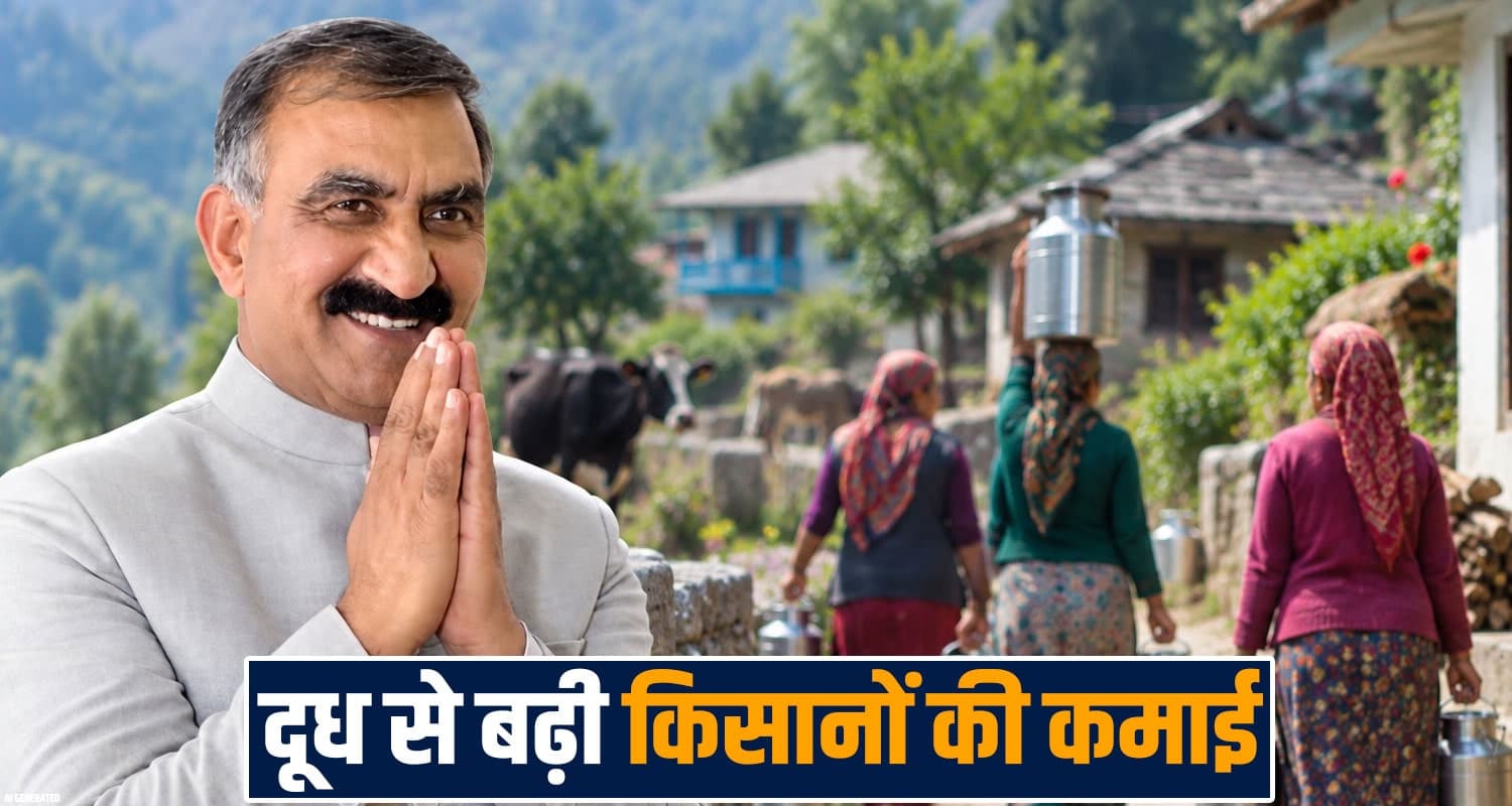 CM सुक्खू का बड़ा तोहफा- पशुपालकों को मिल रहा दूध का मनचाहा रेट, हुआ भारी मुनाफा cm sukhu government dairy farming milk msp cow buffalo himachal farmers income