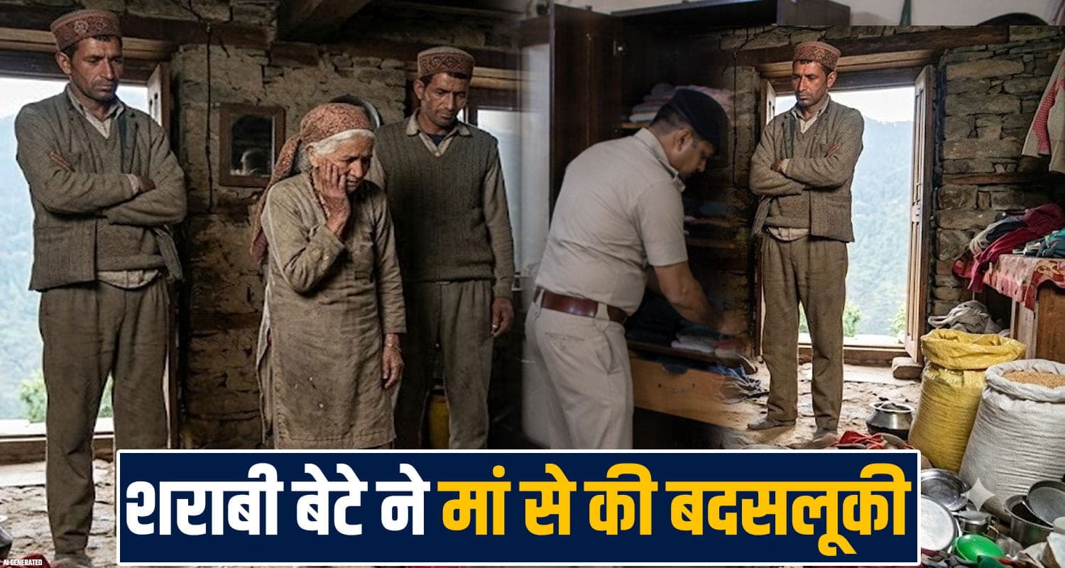 हिमाचल : कलयुगी बेटे ने मां से की नीच हरकत, शराब के नशे में चलाया दरा.ट और... mother drunked son mandi himachal police case family dispute