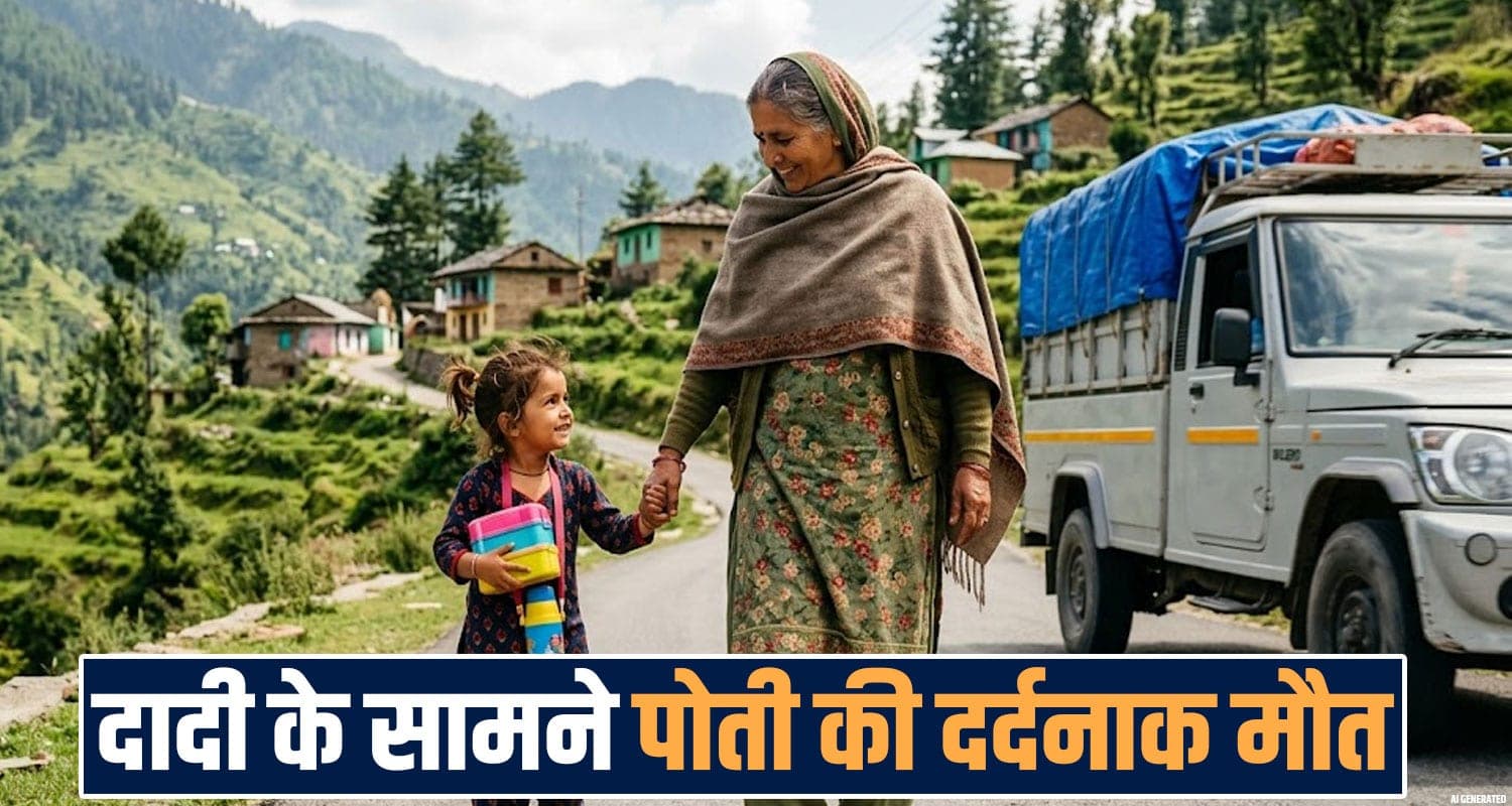 हिमाचल : आंगनबाड़ी से दादी संग घर लौट रही थी 3 वर्षीय दिव्यांशी, तेज रफ्तार पिकअप ने रौं..दा theog shimla anganwadi grand mother girl road overspeed pickup himachal police
