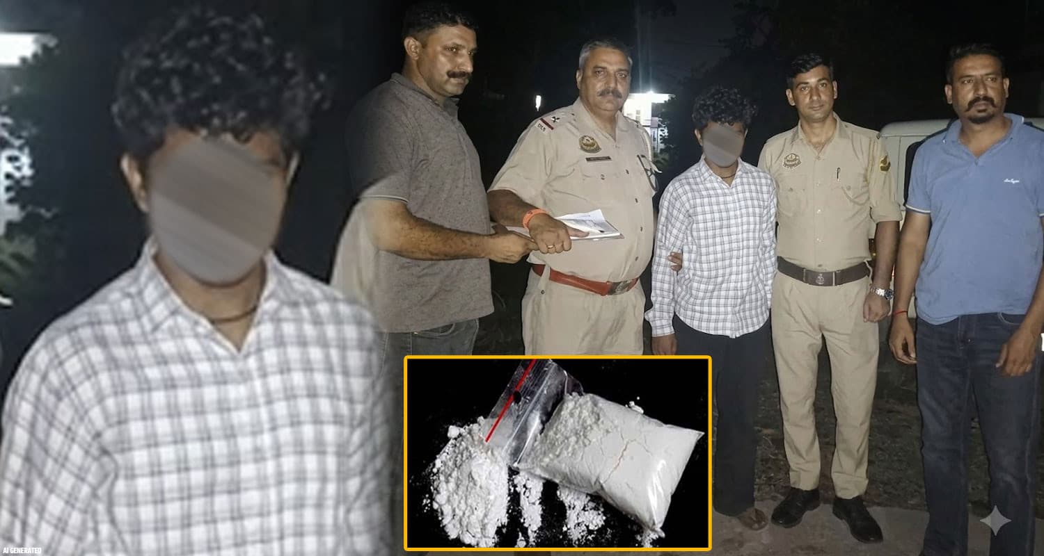 हिमाचल पुलिस के हत्थे चढ़ा पियूष, बाइक पर निकला था ग्राहक को चिट्टा बेचने chitta heroine smuggler supplier piyush bike paonta sahib himachal police