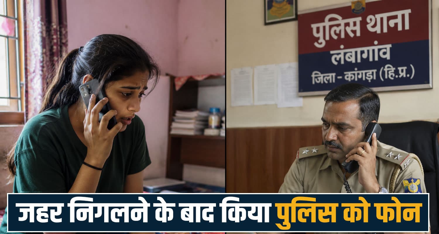 हिमाचल पुलिस को आया लड़की का फोन, बोली- मैंने जह*र निगल लिया.. मुझे बचा लो Kangra News Jaisinghpur himachal police Emergency Helpline Tanda Medical College