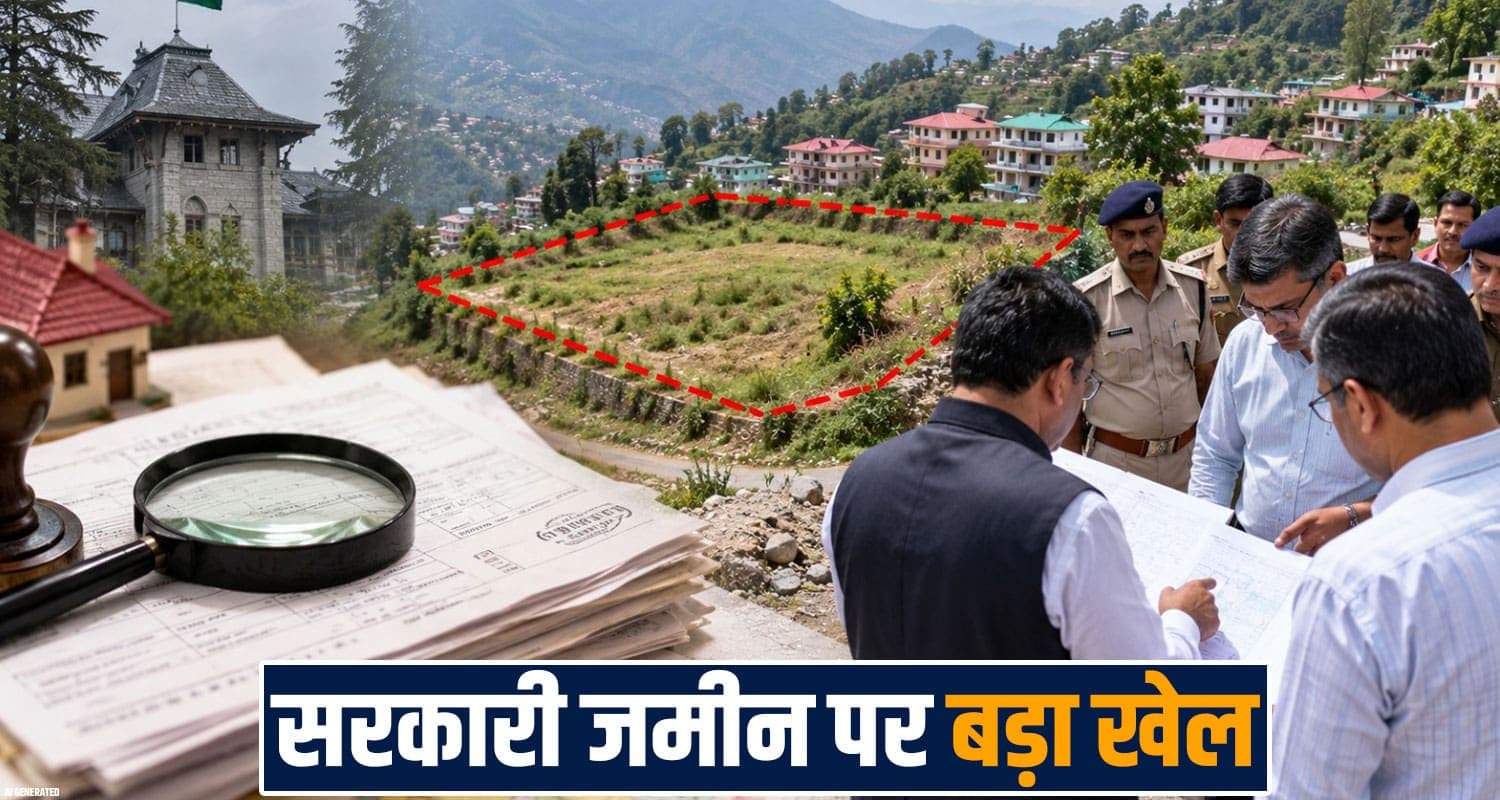 हिमाचल में सरकारी जमीन की हेराफेरी- निजी नामों पर चढ़ाई 88 कनाल, 42 पर केस दर्ज dharamshala-government-land-record-manipulation-42-people-fir-ghaniyara