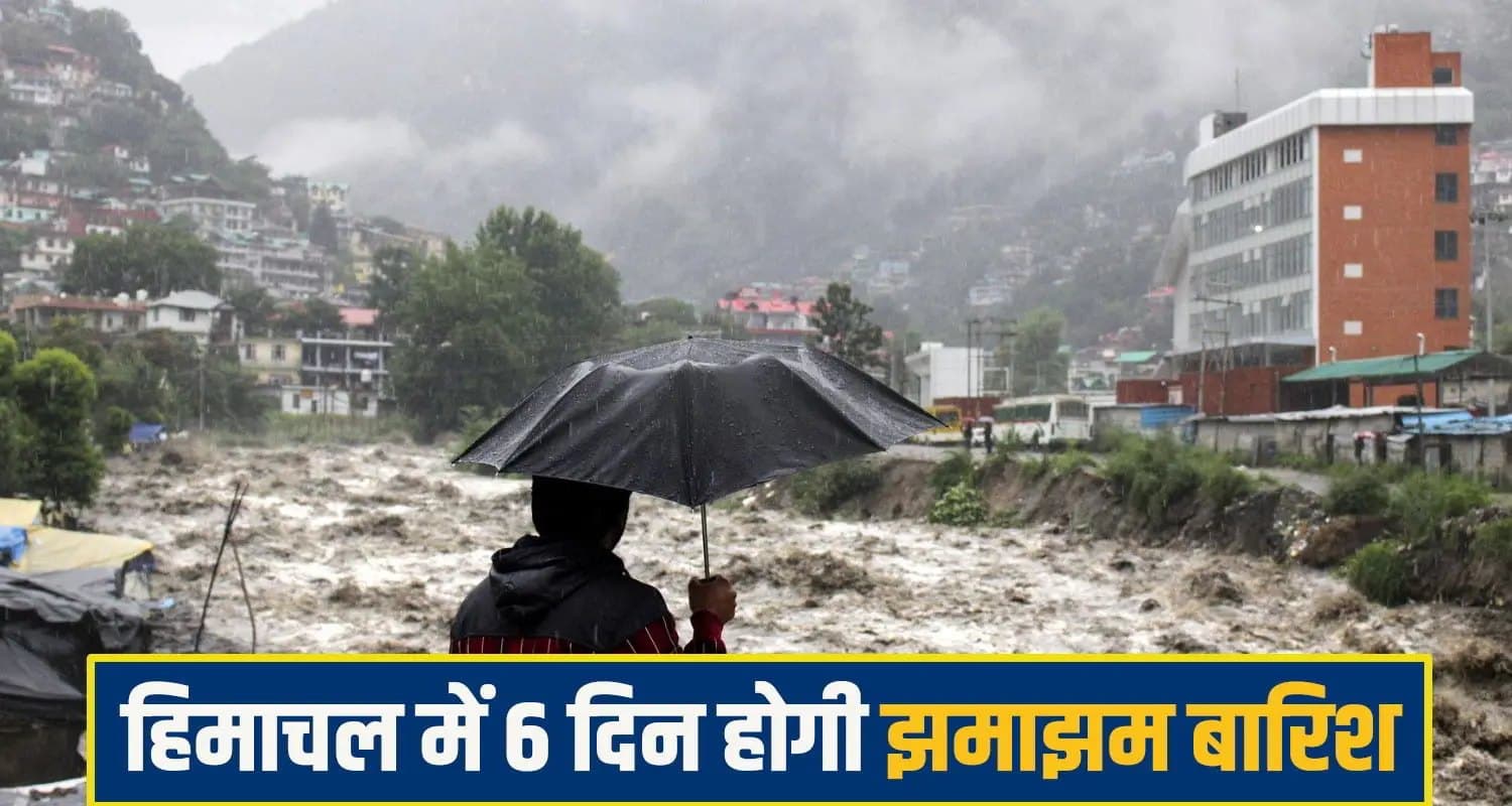 हिमाचल के 9 जिलों में आज भारी बारिश का अलर्ट : नदी-नालों से रहें दूर, जानें मौसम अपडेट himachal-pradesh-monsoon-heavy-rain-orange-alert-kangra-mandi-sirmaur