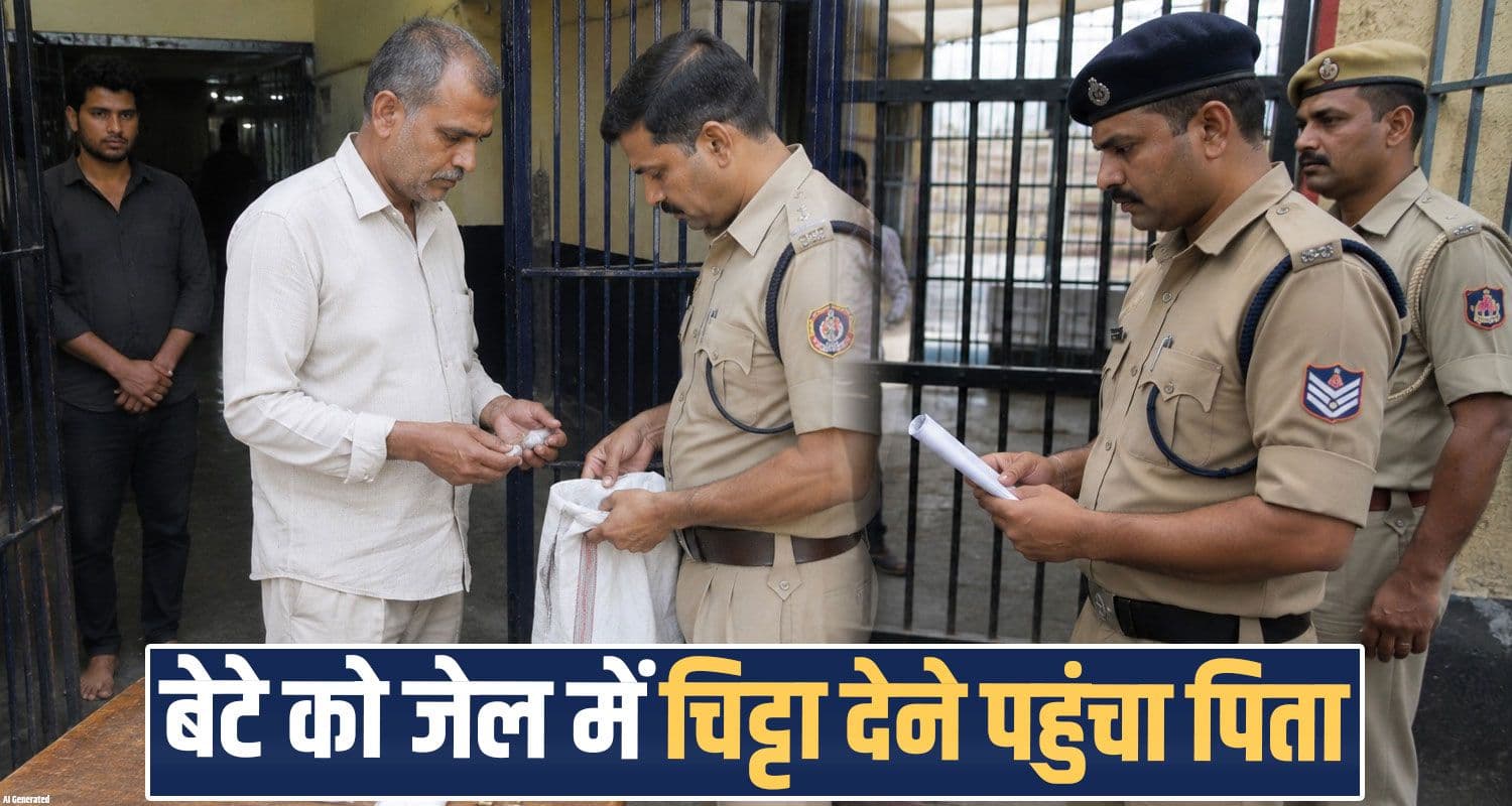 हिमाचल जेल में बंद था पंजाबी, मिलने पहुंचे पिता ने थमाई ‘सफेद पुड़िया’; CCTV में पकड़ा गया punjab father supply chitta son imprisonment jail himachal una police
