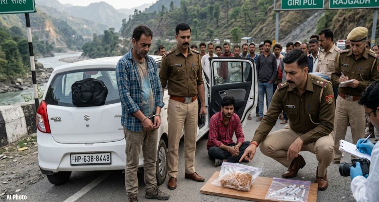 हिमाचल: दो युवकों के पास मिला लाखों का चिट्टा, कई सिरिंज भी बरामद; कार में निकले थे सप्लाई करने chitta News