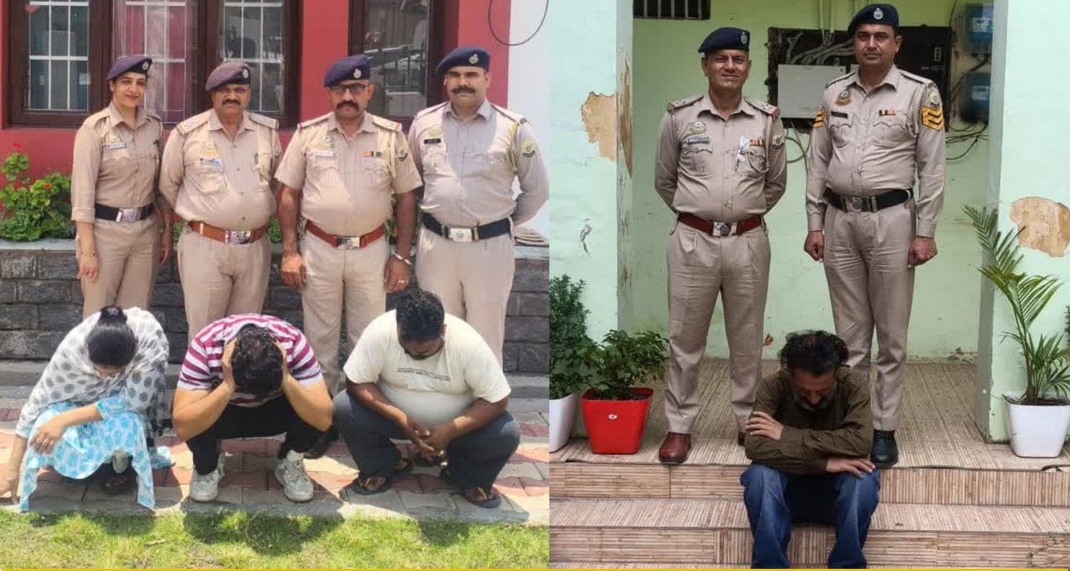 हिमाचल में लाखों का चिट्टा-नगदी बरामद, महिला और कुख्यात तस्कर सहित 4 धरे, इसमें 3 पंजाबी chitta news solan
