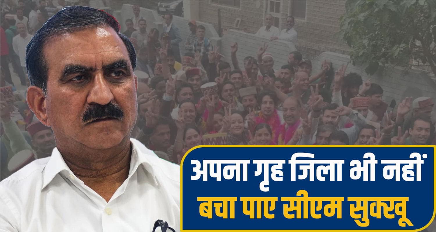 सीएम सुक्खू गृह जिला तो छोड़ो...अपना विधानसभा क्षेत्र भी नहीं बचा पाए, 19 में से 15 सीटें हारी CM Sukhu hamirpur
