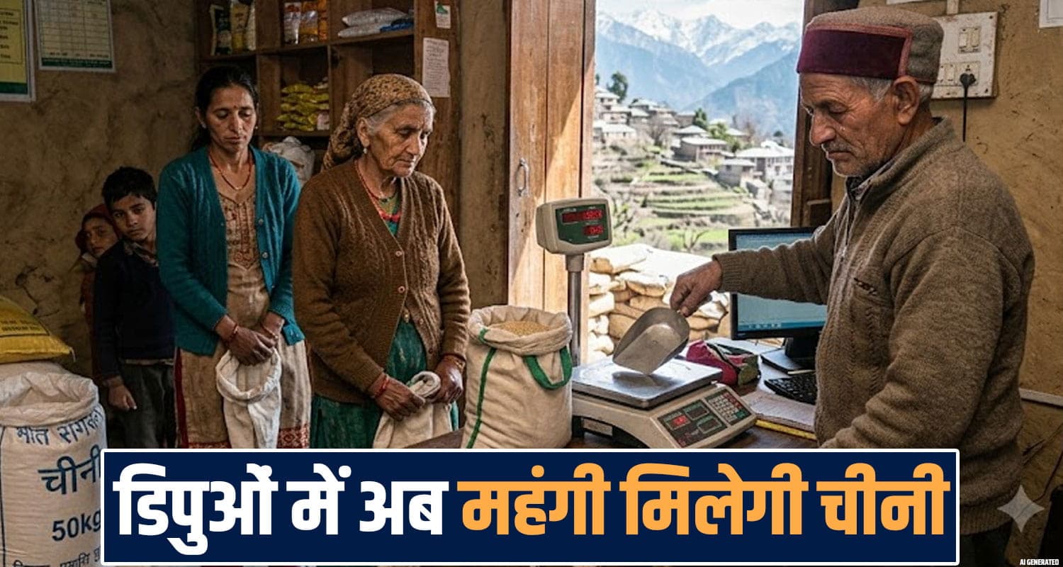 हिमाचल : त्योहारी सीजन में पकवान फीके...राशन डिपुओं पर महंगी हुई चीनी, दाल-तेल भी गायब sugar rates hike ration depots himachal festive season oil pulses shortage