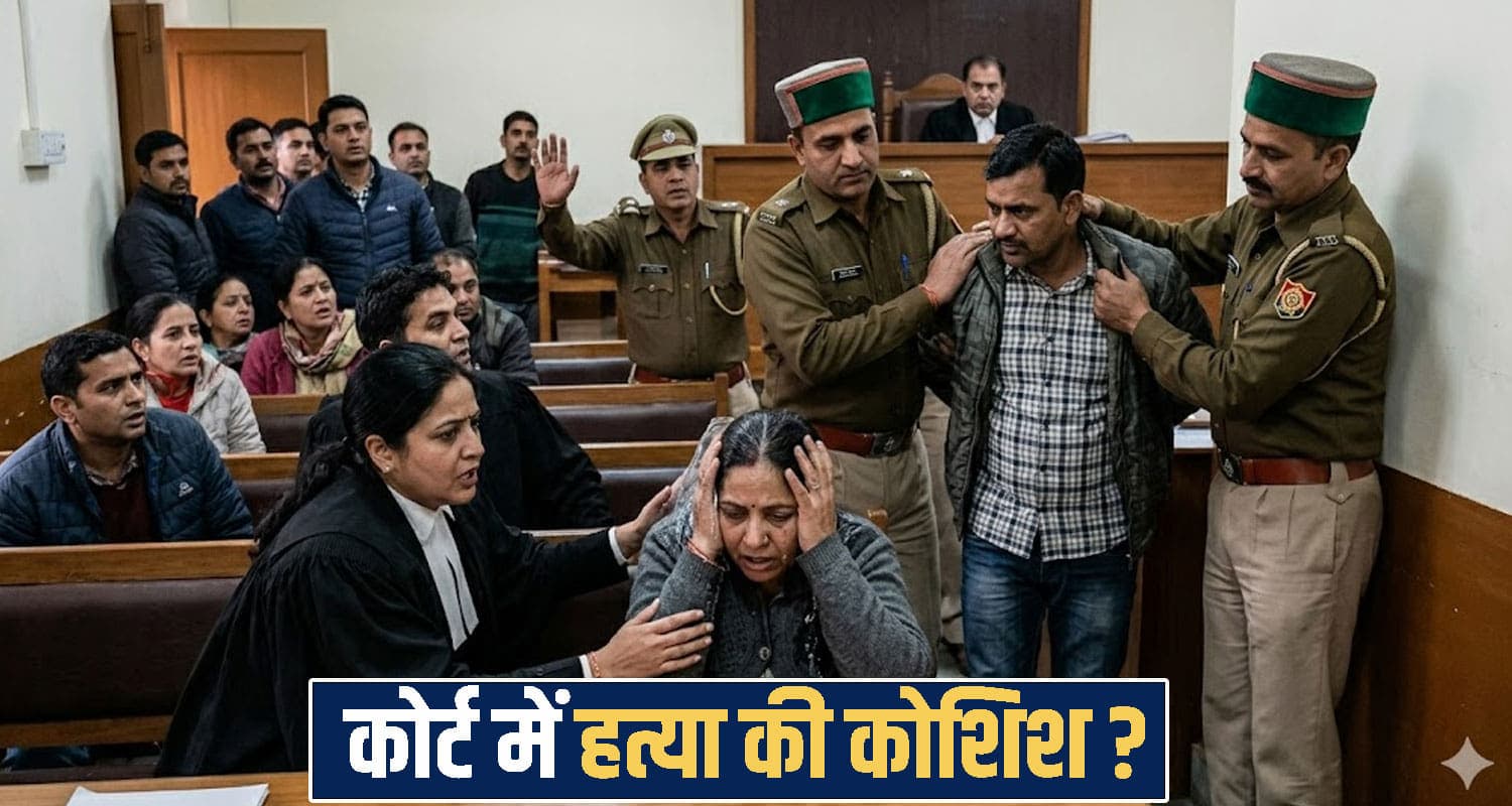 हिमाचल: कोर्ट में जज के सामने ही पति ने पत्नी पर फेंका संदिग्ध केमिकल, घरेलू विवाद की थी सुनवाई District Court Mandi