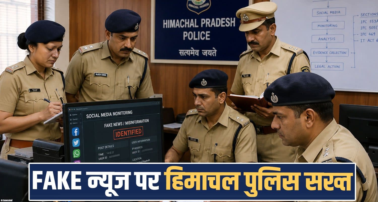 हिमाचल पुलिस इन एक्शन मोड : सोशल मीडिया पर गलत खबरें फैलाने वालों को होगी जेल himachal-police-advisory-verify-social-media-news-before-sharing