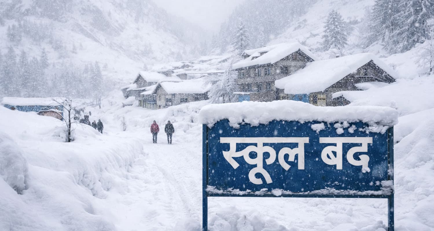 हिमाचल में भारी बर्फबारी का असर: कई जिलों में कल भी बंद रहेंगे स्कूल- आज करनी पड़ी आधी छुट्टी lahaul spiti news