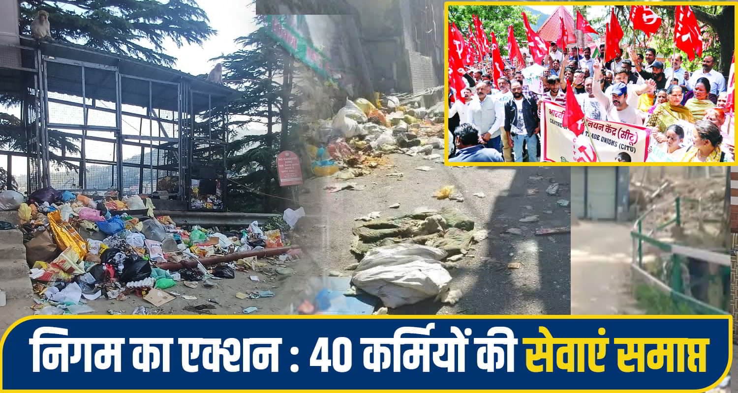 हिमाचल: हड़ताल पर डटे सैहब कर्मियों पर निगम का बडा एक्शन, 40 कर्मचारियों की समाप्त कर दी सेवाएं Shimla Garbage Crisi