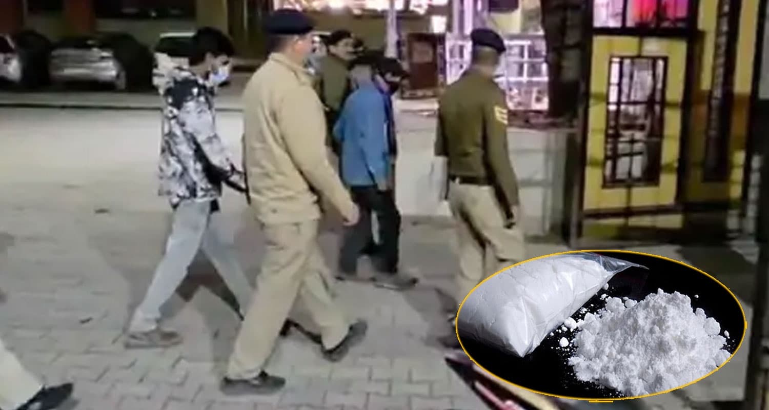 हिमाचल के होटल में छिपे थे दो नशा तस्कर, हेरोइन की खेप के साथ पुलिस ने किए अरेस्ट CHITTA HEROINE SMUGGLERS