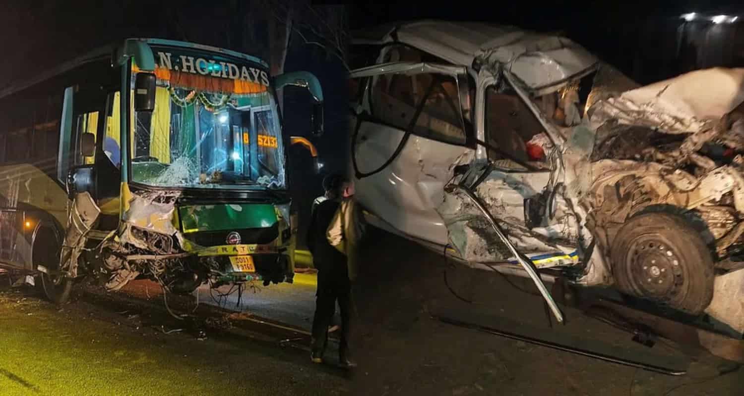 हिमाचल: वोल्वो बस और कार में टक्कर, दो लोग स्वर्ग सिधारे; चार पहुंचे पीजीआई Road Accident Una