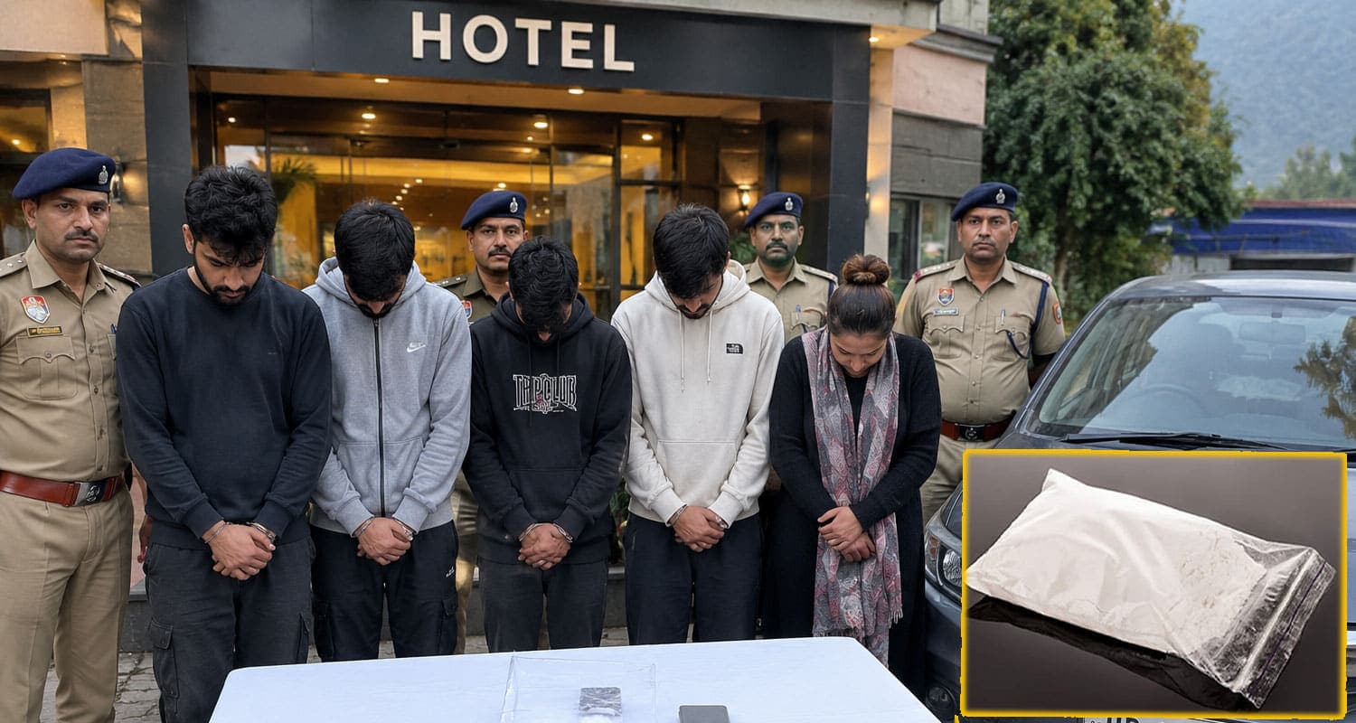 हिमाचल: होटल का कमरा... 4 युवक, एक युवती; हो रही थी चिट्टे की डील- पुलिस ने मारा छापा himachal Kangra Police